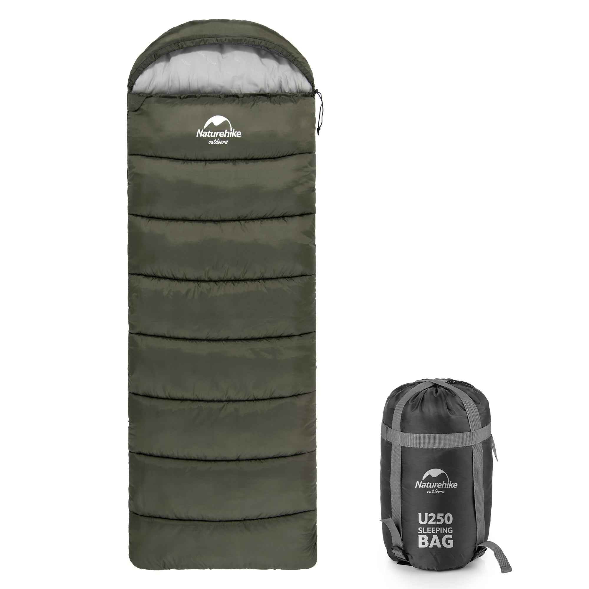 ソローラ™ U250S フード付き化繊寝袋 32°F / 0°C – Naturehike