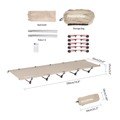 An image of a XJC05 Outdoor Folding Camp Bed by Naturehike official store