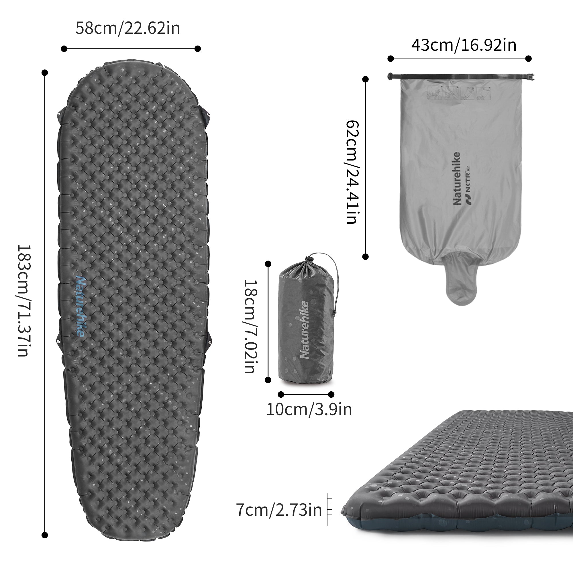 TuYe™ R3.5 超軽量インフレータブルパッド | Naturehike