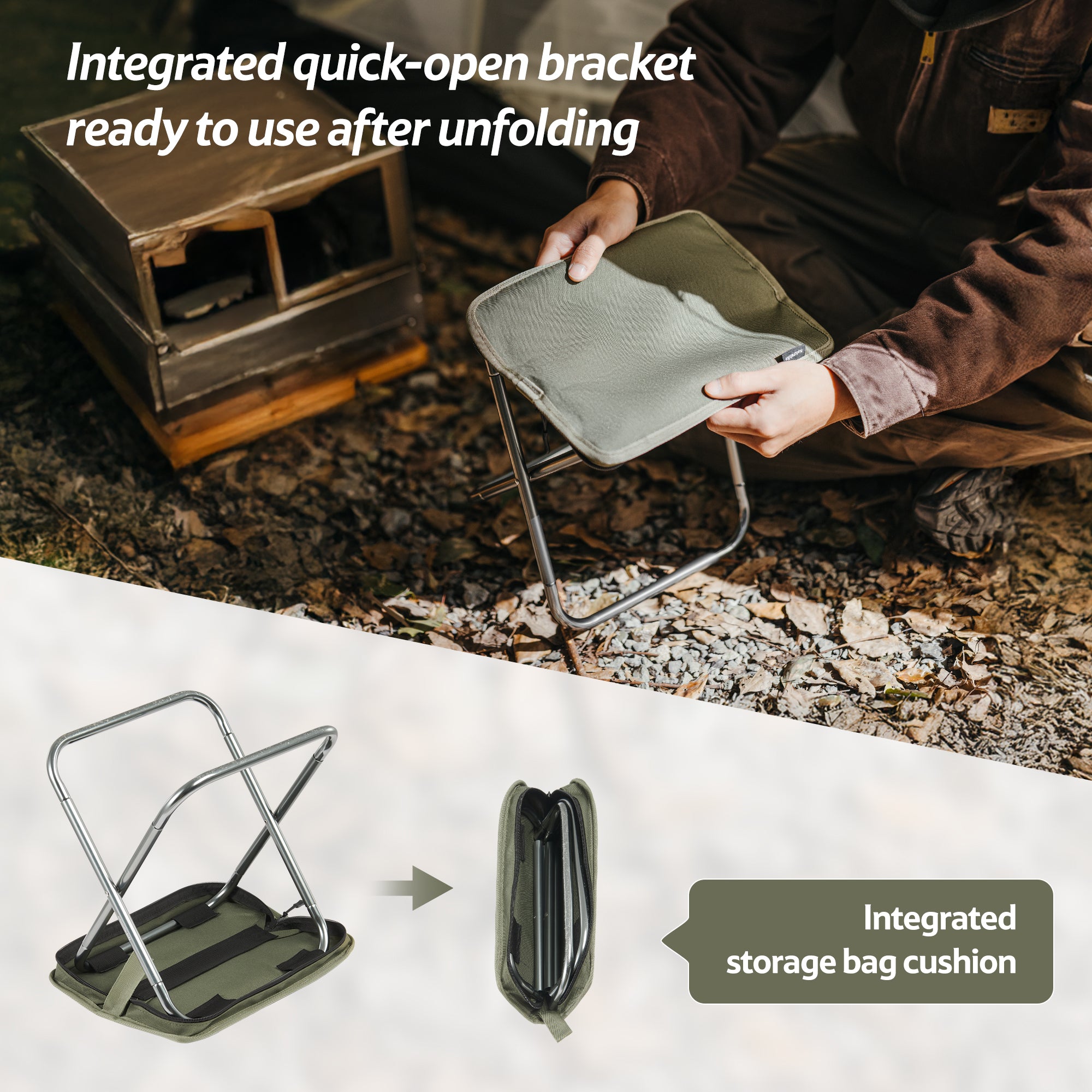 PeakLite™ XL01 Ultralight Folding Camping Stool – Naturehike