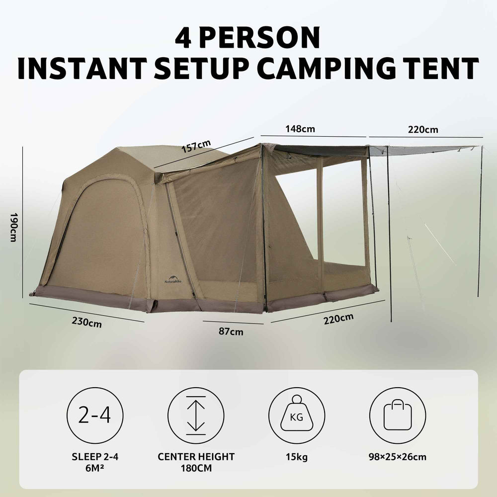 Village™ 6.0 Flagship Combinable 4-Person Instant Cabin Tent