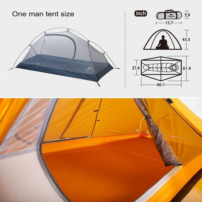 An image of a 1 Person  Cycling  Backpack Tent US by Naturehike official store