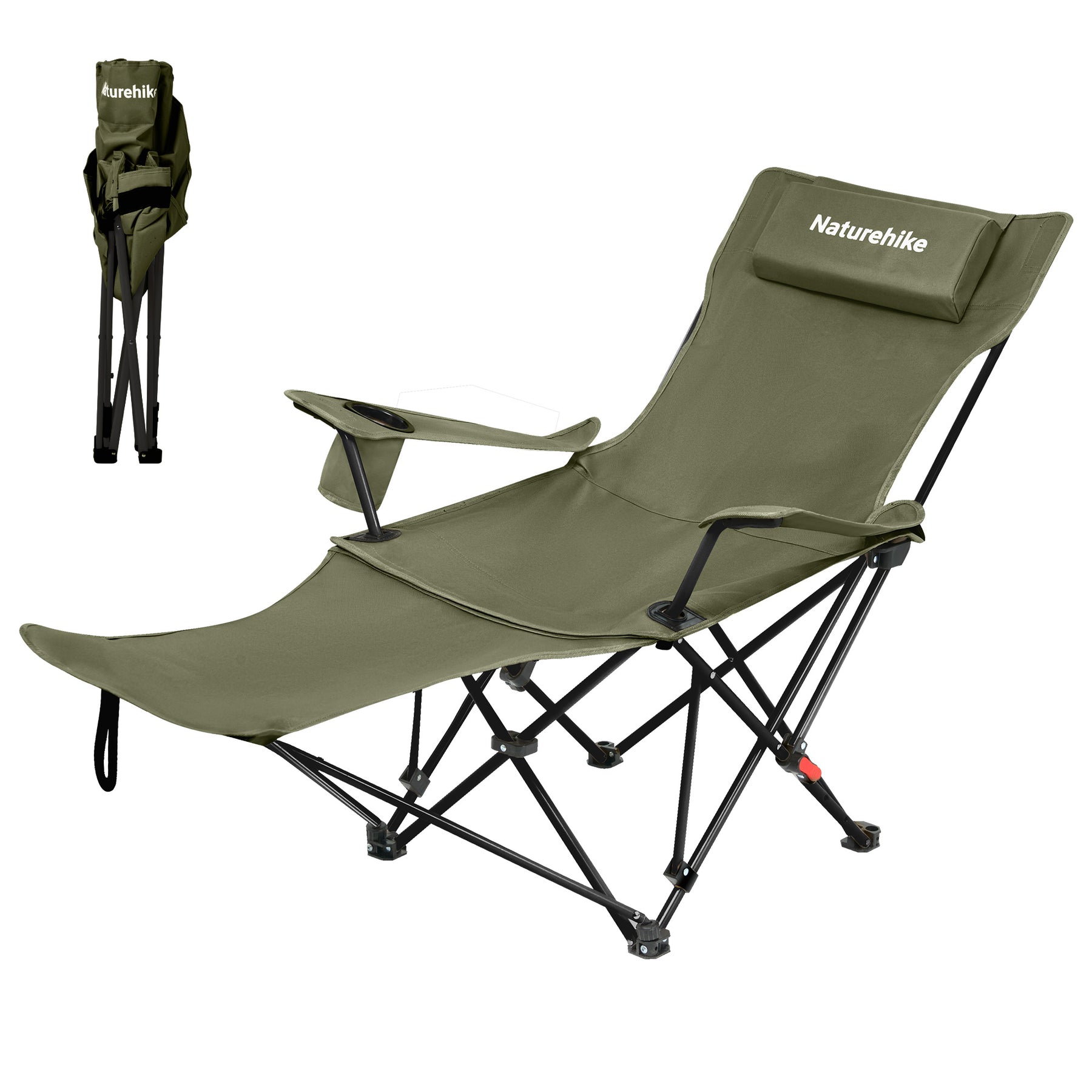 SeaStar™ Hochlehner-Campingstuhl mit Fußstütze – Naturehike