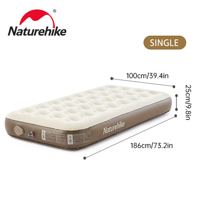 An image of a Naturehike C25 Built-in Pump PVC High-Height Inflatable Mattress by Naturehike official store