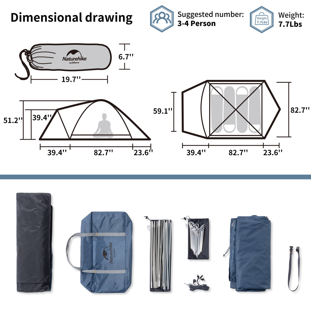 P-PLUS™ 3 Person backpacking Tent