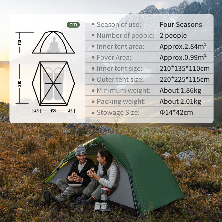 Tenda da trekking Cloud River™ Pro per 2 persone, 4 stagioni