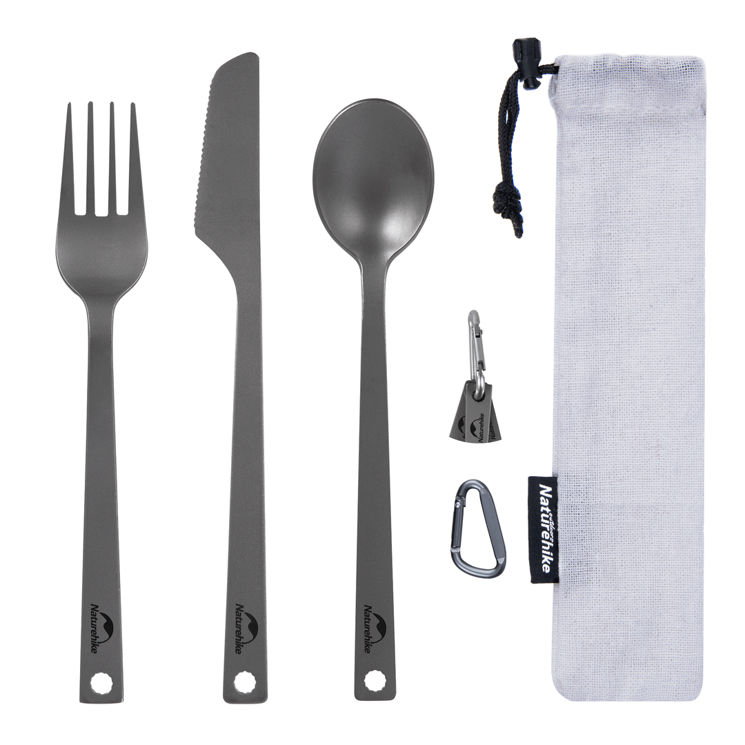 campingtisch titanium Titanium Camping Cutlery Set – Naturehike