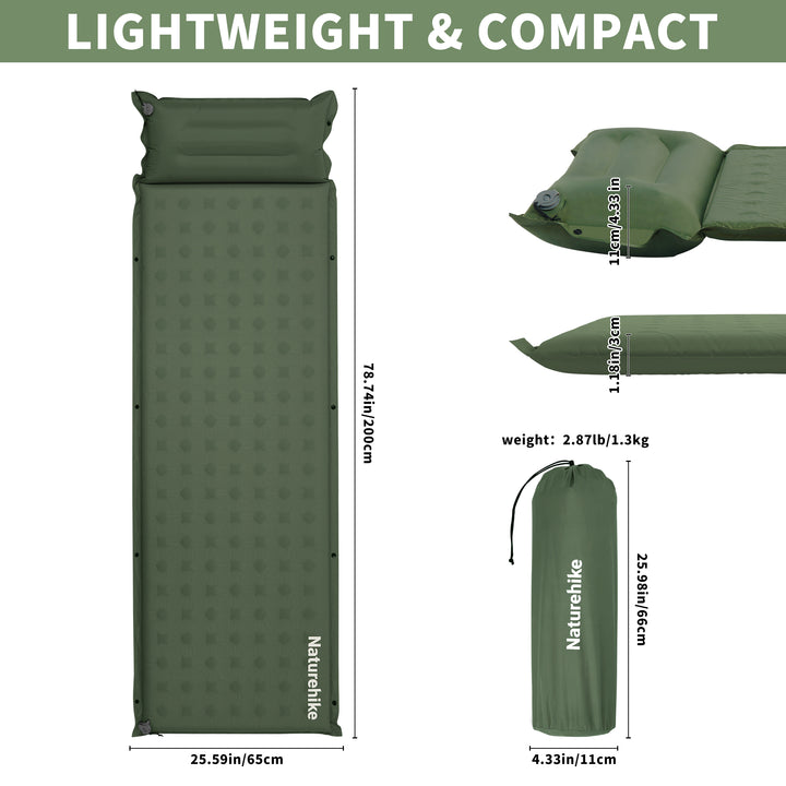 D Series™ Automatic Inflatable Sleeping Pad with Pillow