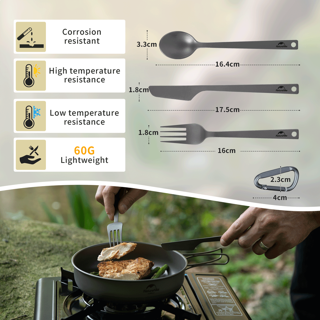 Titanium Camping Cutlery Set