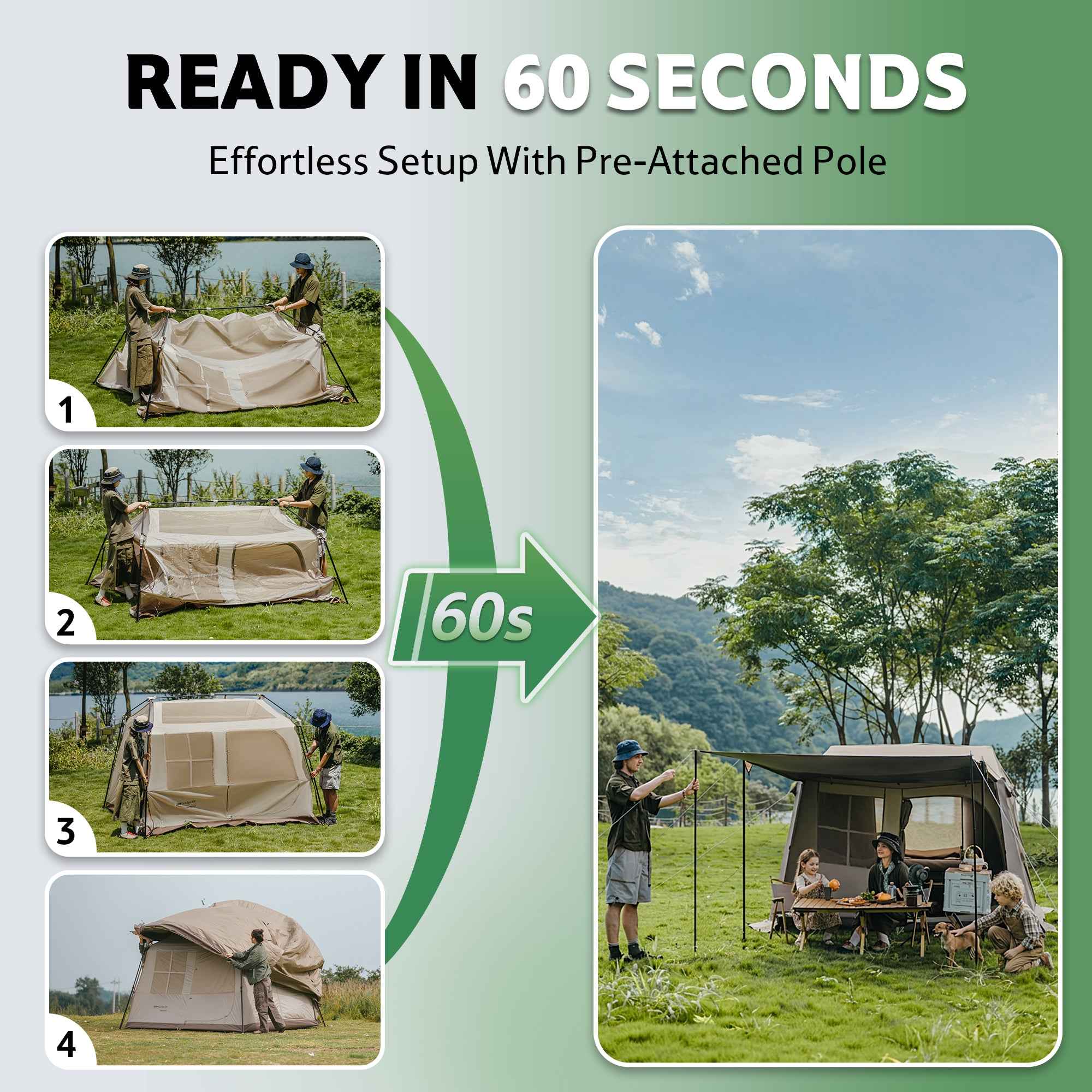 Village™ 6.0 4-Person Instant Cabin Tent