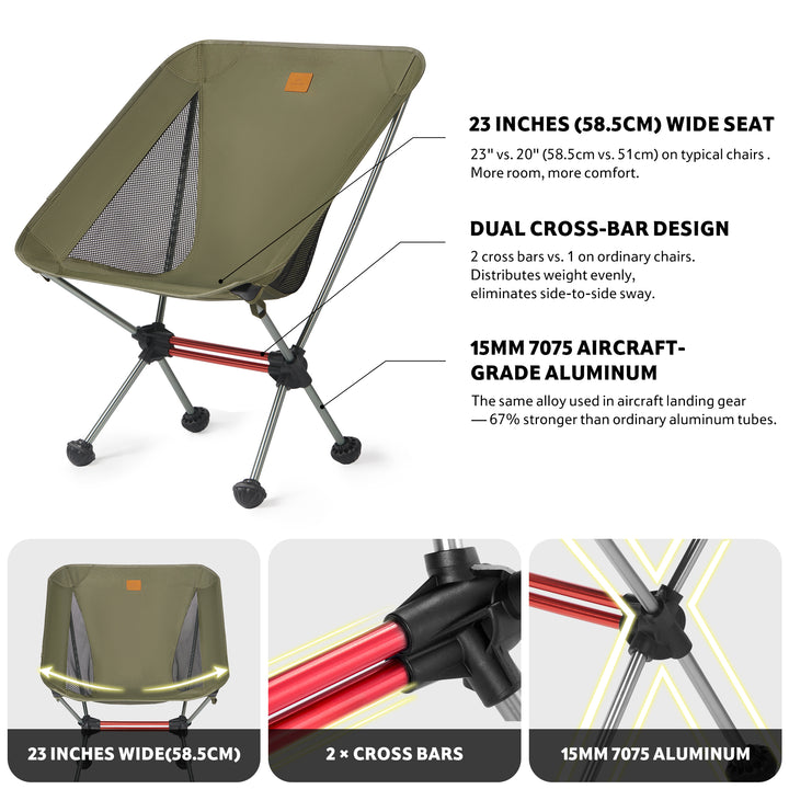 PeakLite™ YL02 ultralet sammenklappelig campingstol