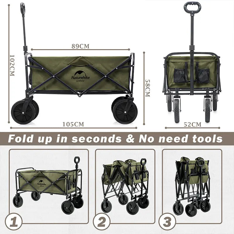 Folding Wagon Garden Patio Camping Cart