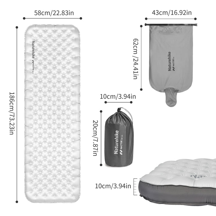 TuYe™ R6.5 Ultralight Inflatable Pad with Reinforced Sidewalls