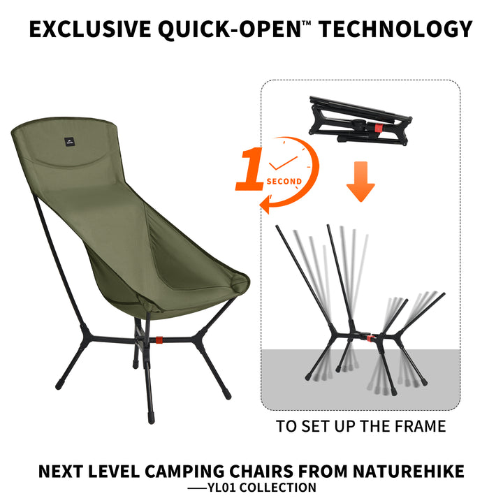 Sedia da campeggio pieghevole ultraleggera PeakLite™ YL01 L