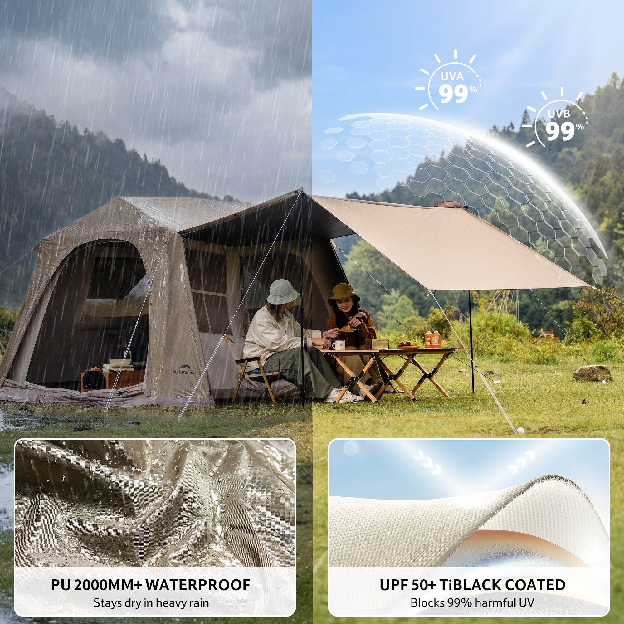 Naturehike Village 6.0 第2世代 Village™ 6.0 Gen 2 インスタントキャビンテント – Naturehike