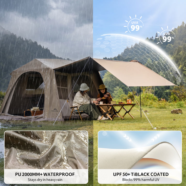 Village™ 6.0 New 4-Person Instant Cabin Tent - Naturehike