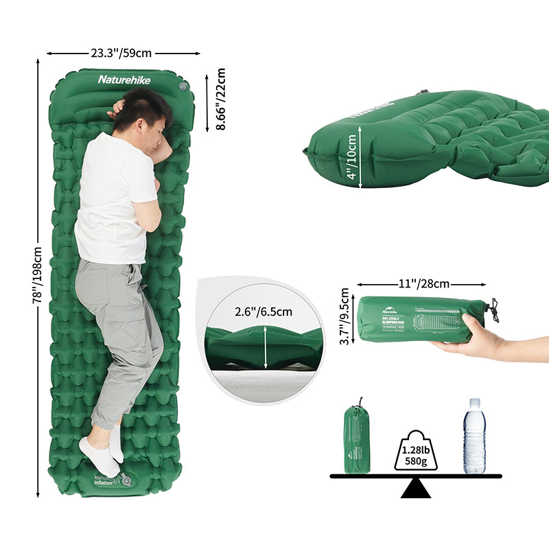 Naturehike FC-12 Foot Pump Inflatable Mat - Naturehike official store