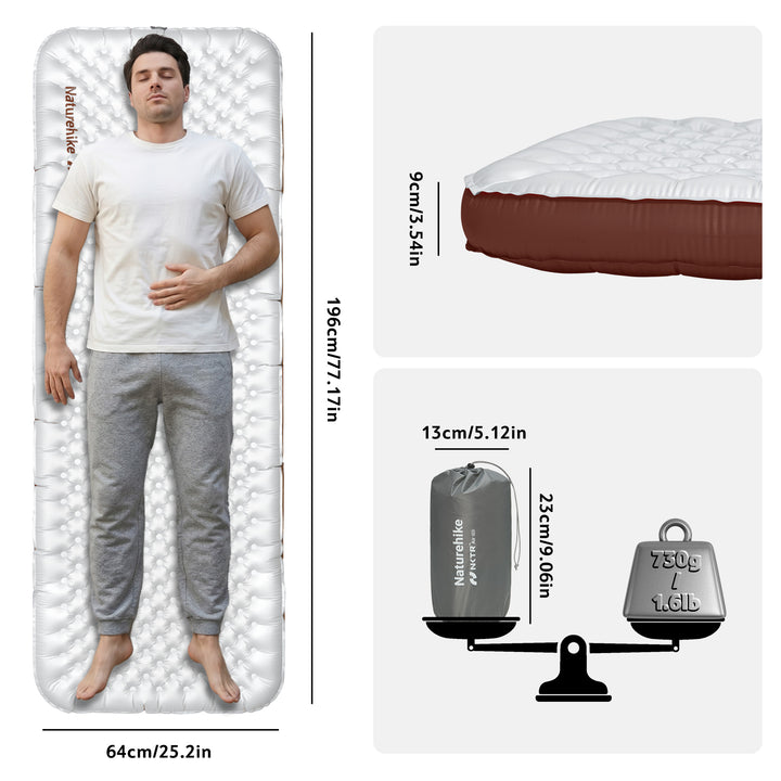 TuYe™ R5.8 Ultralight Inflatable Pad with Reinforced Sidewalls