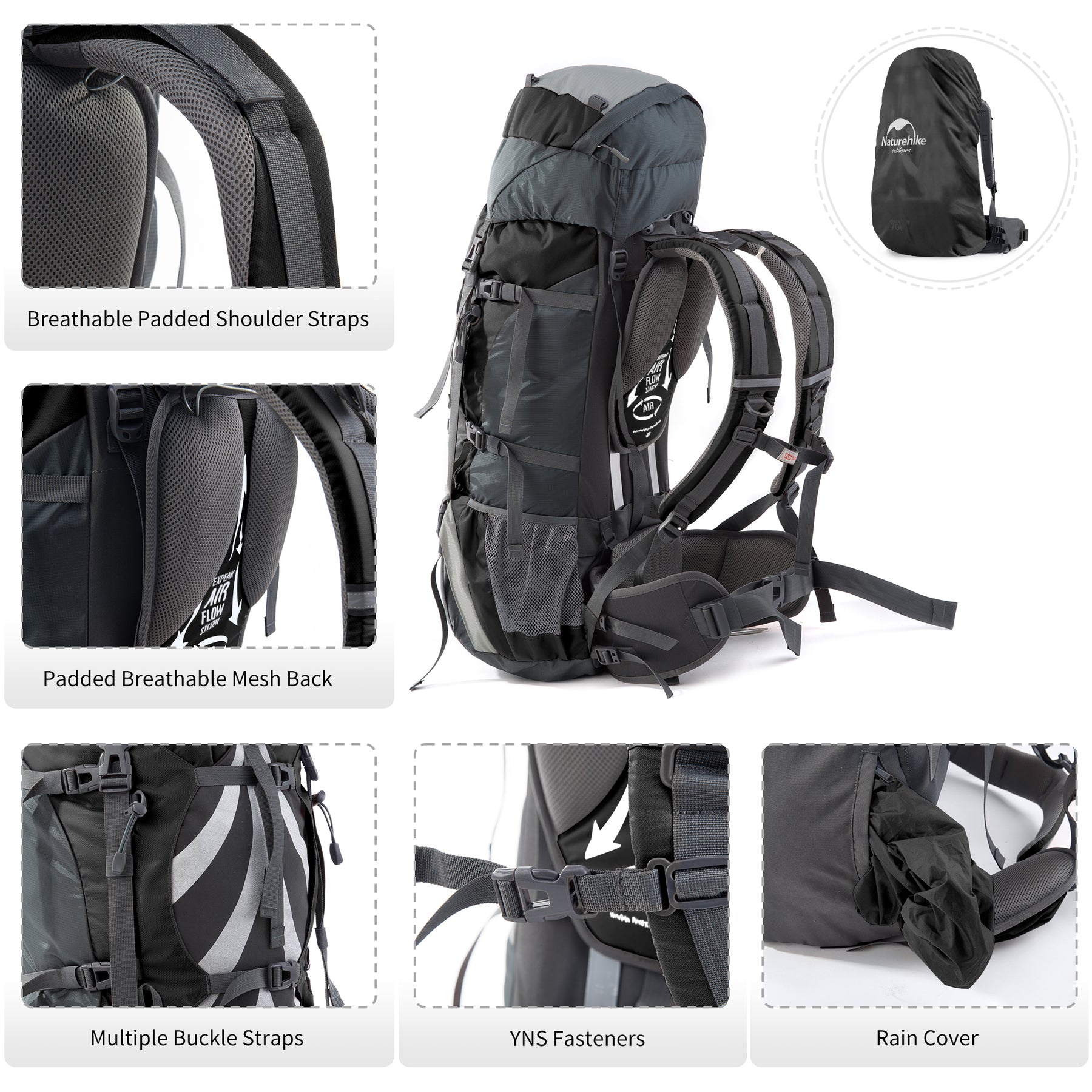 70+5L Mountaineering Backpack – Naturehike