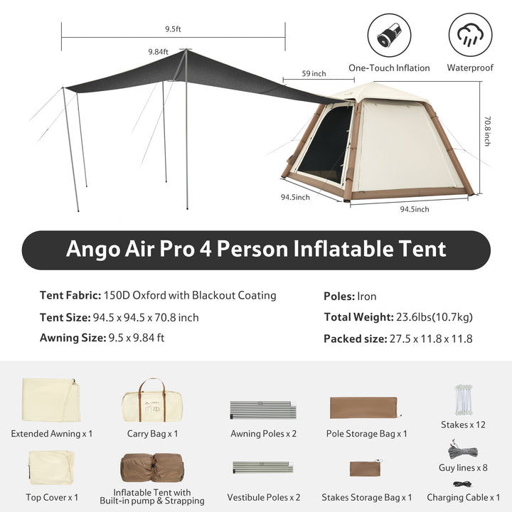 Ango™ Air Pro Inflatable Camping Tent