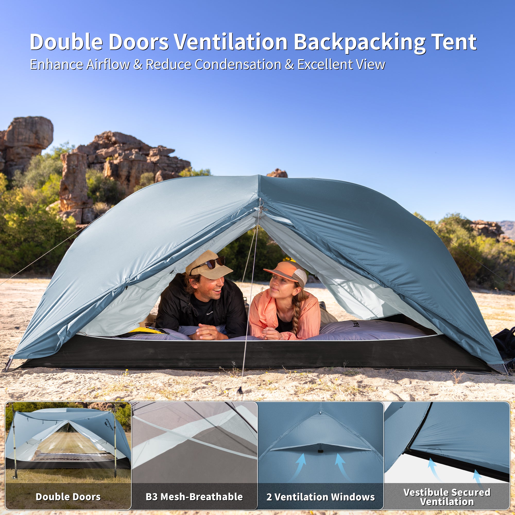 Mongar™ BASE 2-Person Backpacking Tent – Naturehike