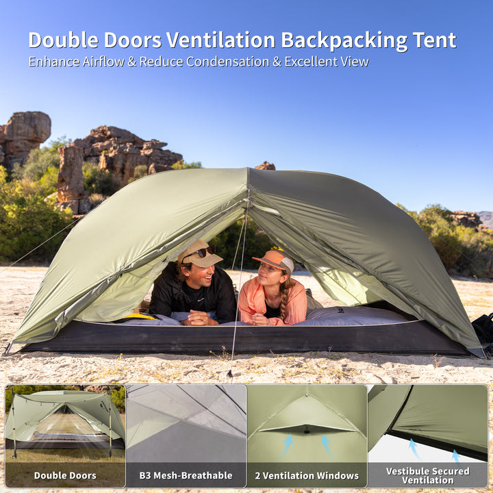 Mongar™ Pro 2-Person Ultralight Backpacking Tent