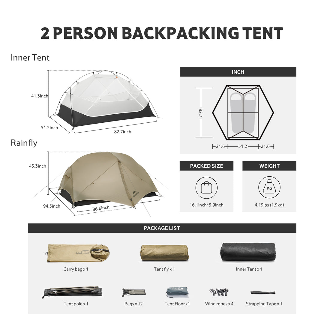Mongar™ UL 2-Person Ultralight Backpacking Tent