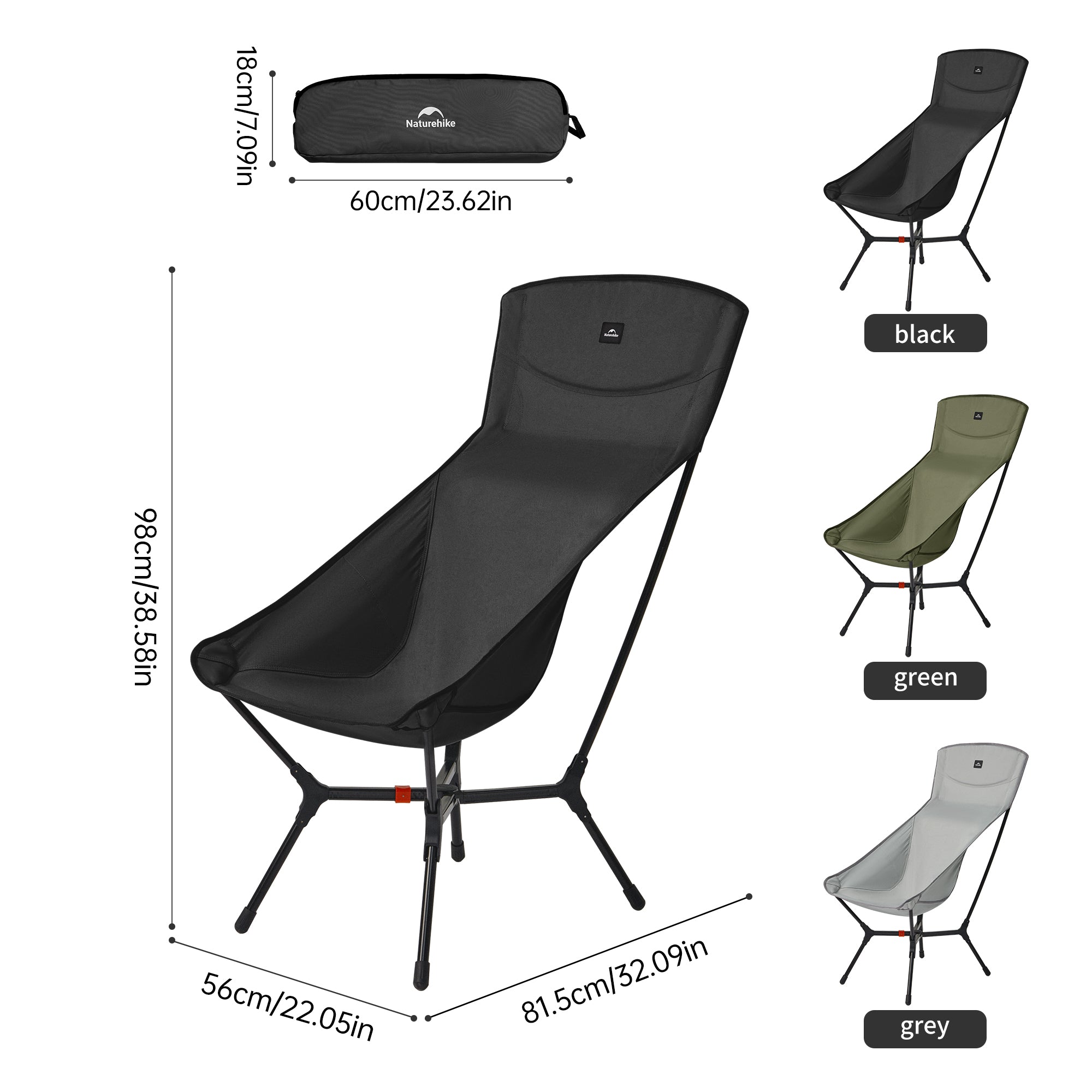 PeakLite™ Quick-Open Ultralight Camping Chair – Naturehike