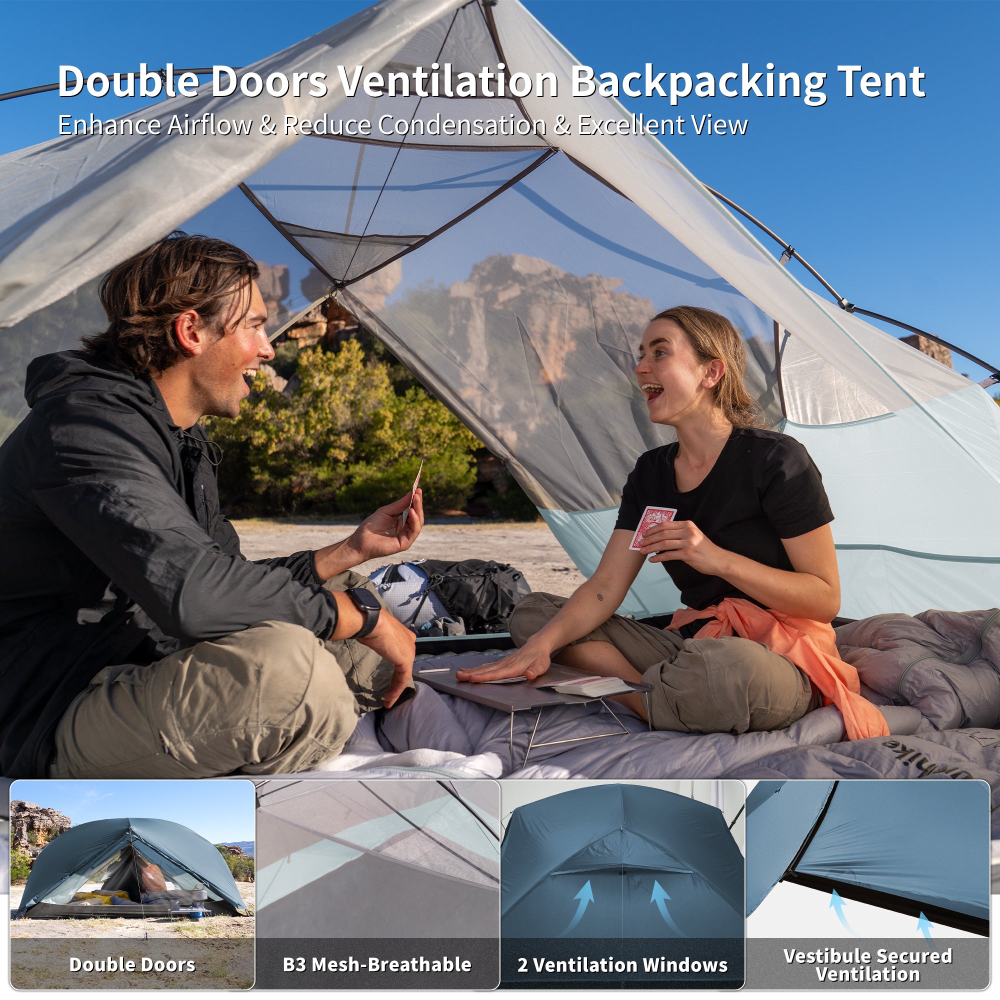 Mongar™ BASE 3-Person Backpacking Tent – Naturehike