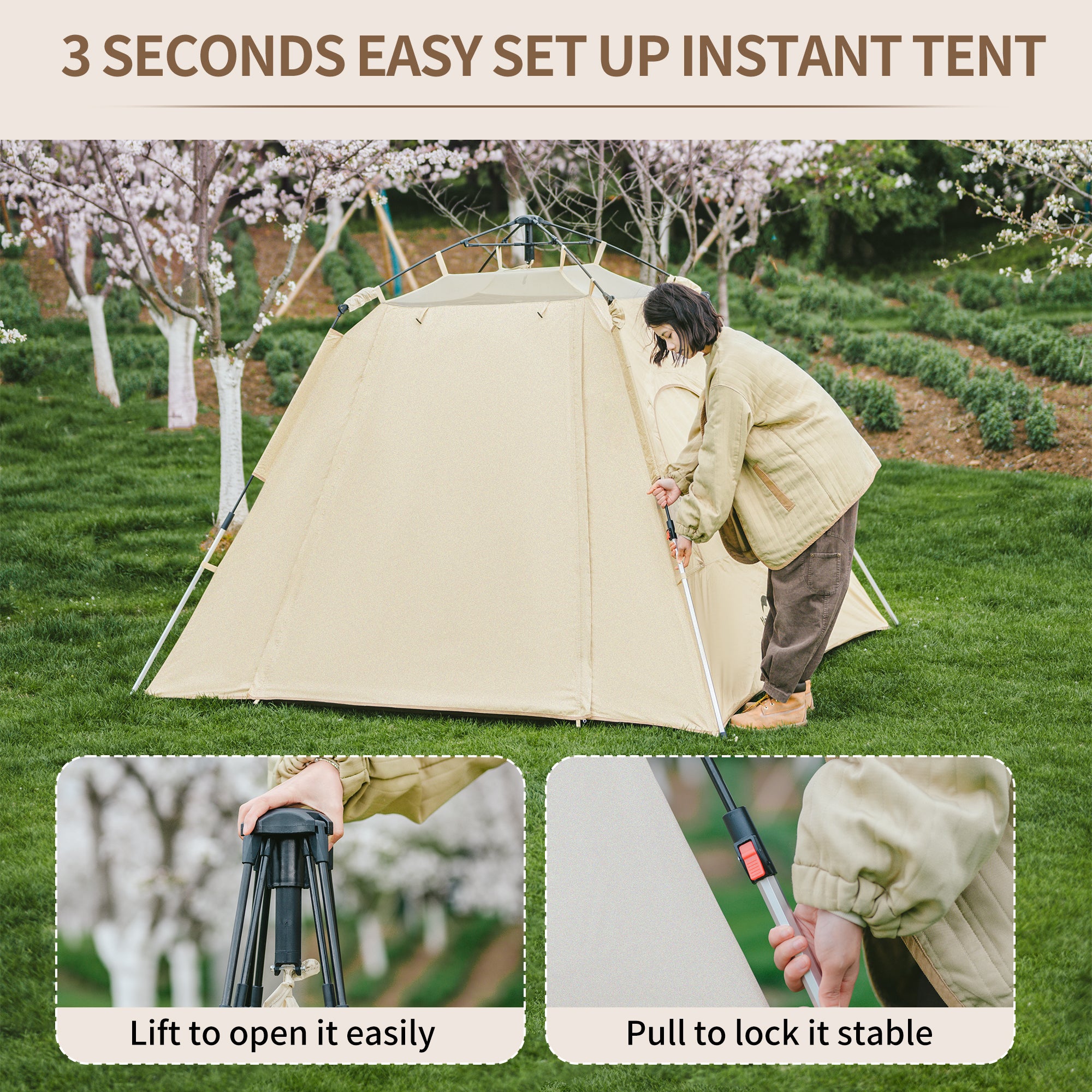Ango™ 3-Person Auto Tent with Canopy – Naturehike