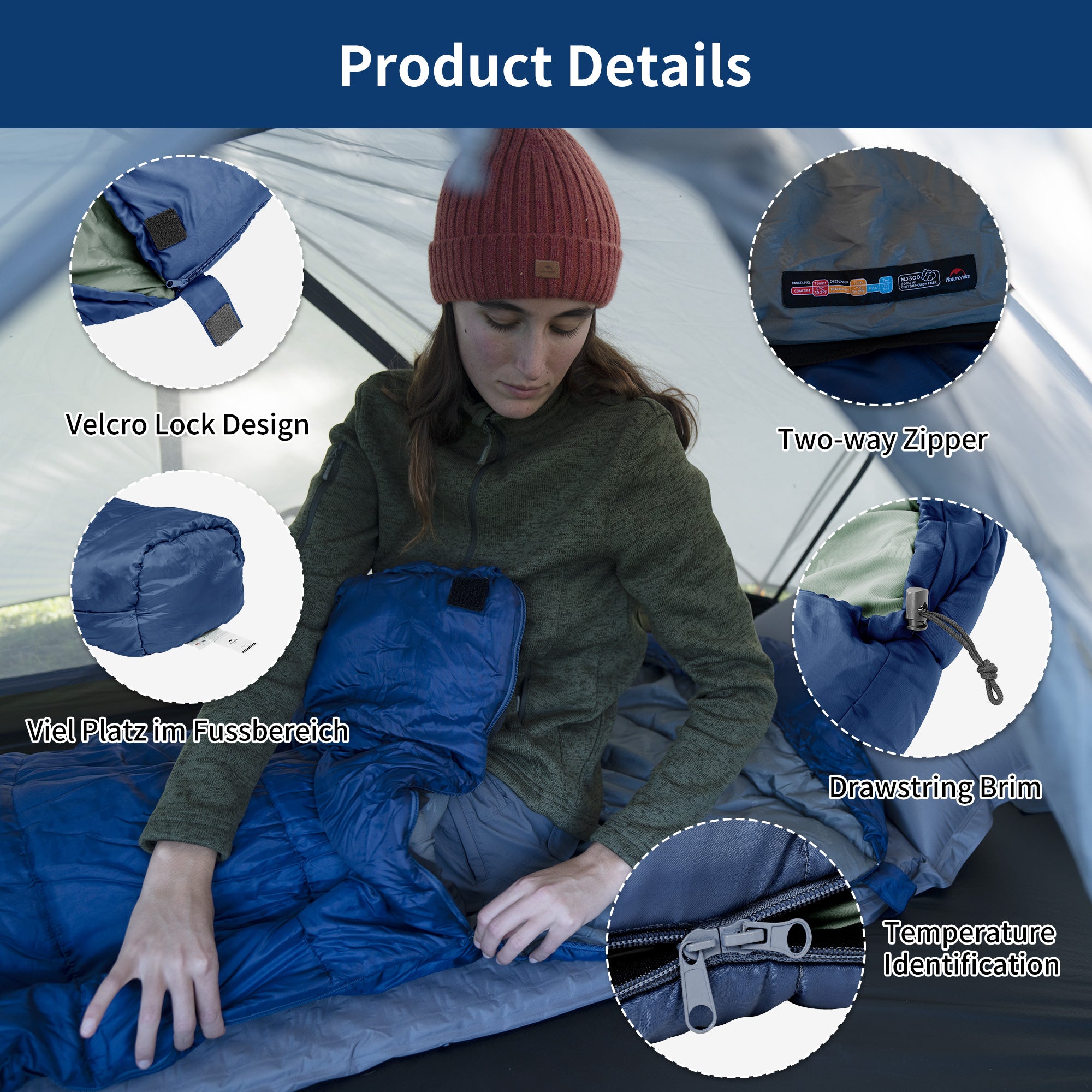 Mujin™ MJ300 Synthetic Mummy Sleeping Bag 39°F / 4°C – Naturehike