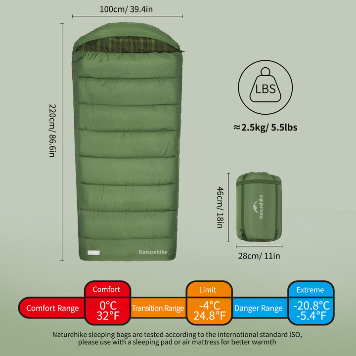 M Series™ Wide Flannel Sleeping Bag 32°F / 0°C