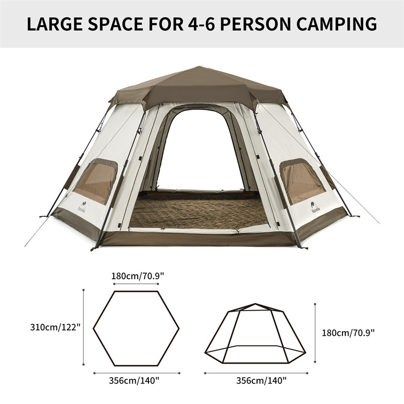 An image of a Naturehike Hexagon Automatic Tent by Naturehike official store