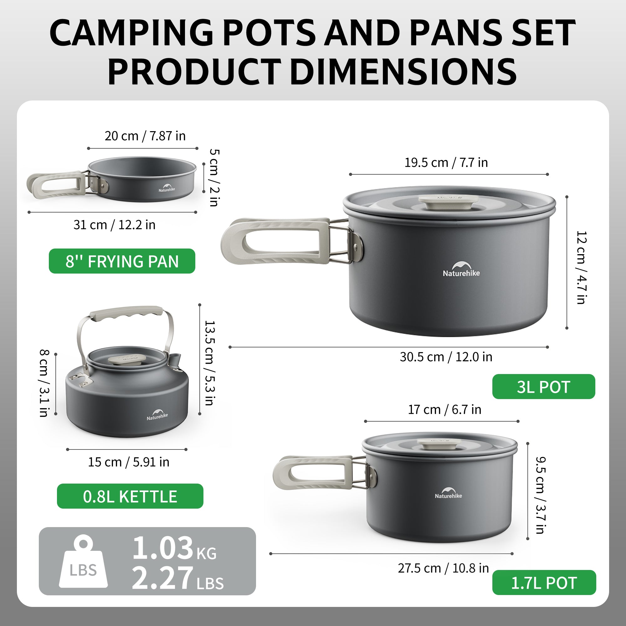 TrailCook™ Camping Aluminum Cookset – Naturehike