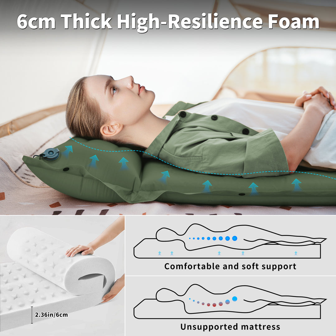 D Series™ Automatic Inflatable Sleeping Pad with Pillow