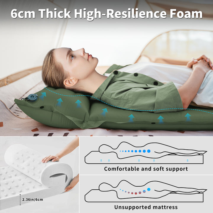 D Series™ Automatic Inflatable Sleeping Pad with Pillow