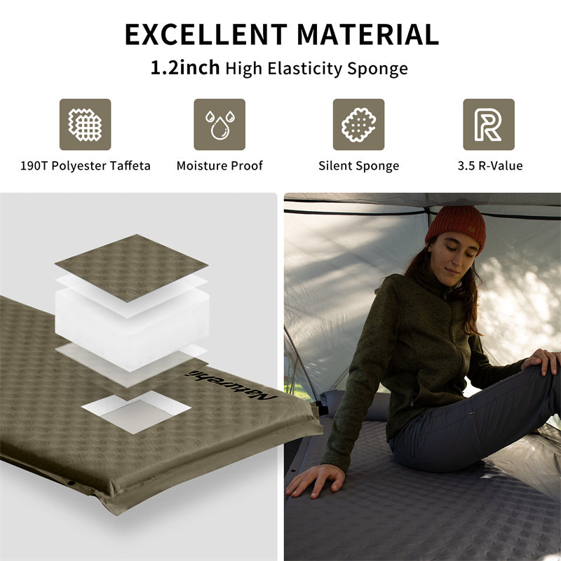 An image of a Naturehike D01 Auto Inflatable Mattress with Built-in Pillow EU by Naturehike official store