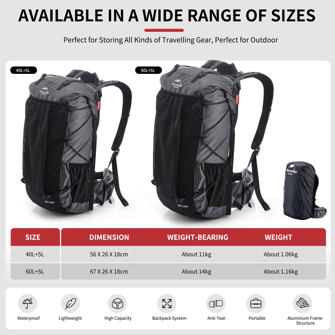 Rock 60+5L Hiking Backpack