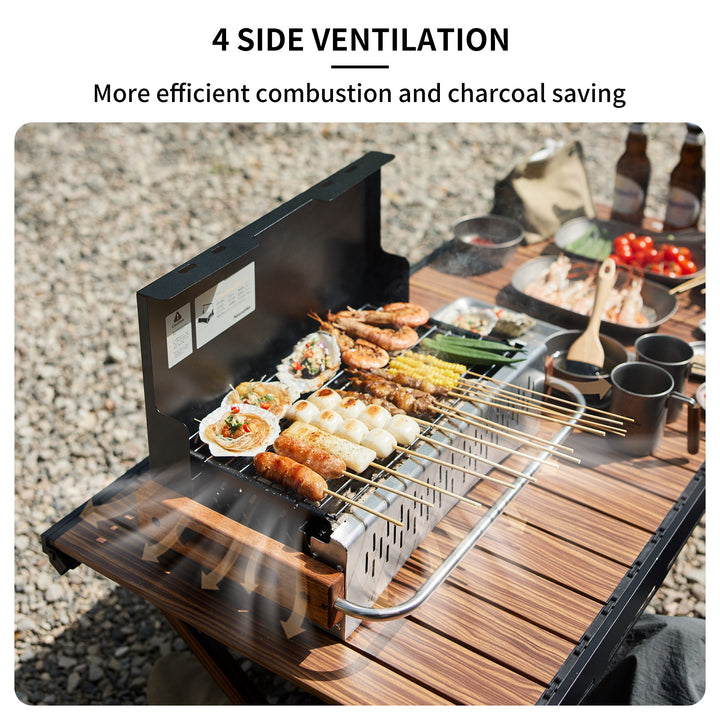 SmokeTrail™ Portable Tabletop Charcoal Grill