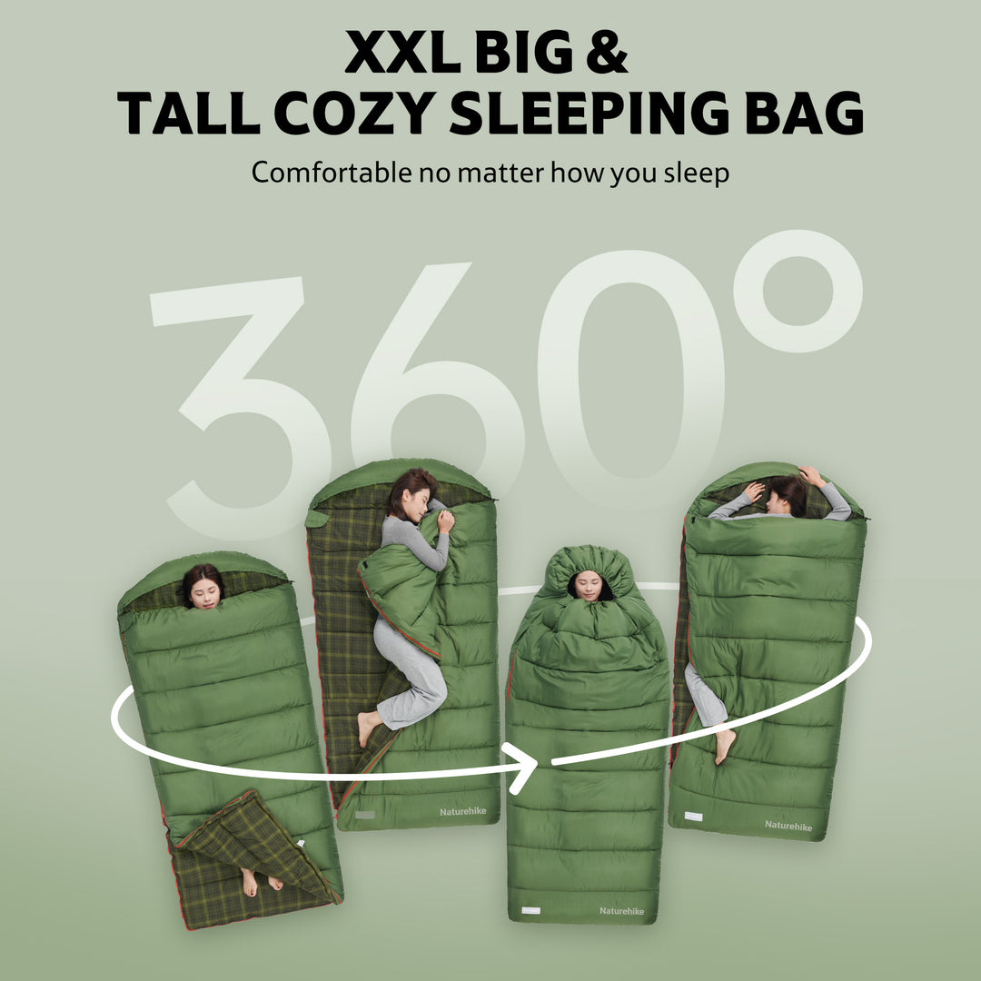 M Series™ Breiter Flanell-Schlafsack 0°C / 32°F – Naturehike