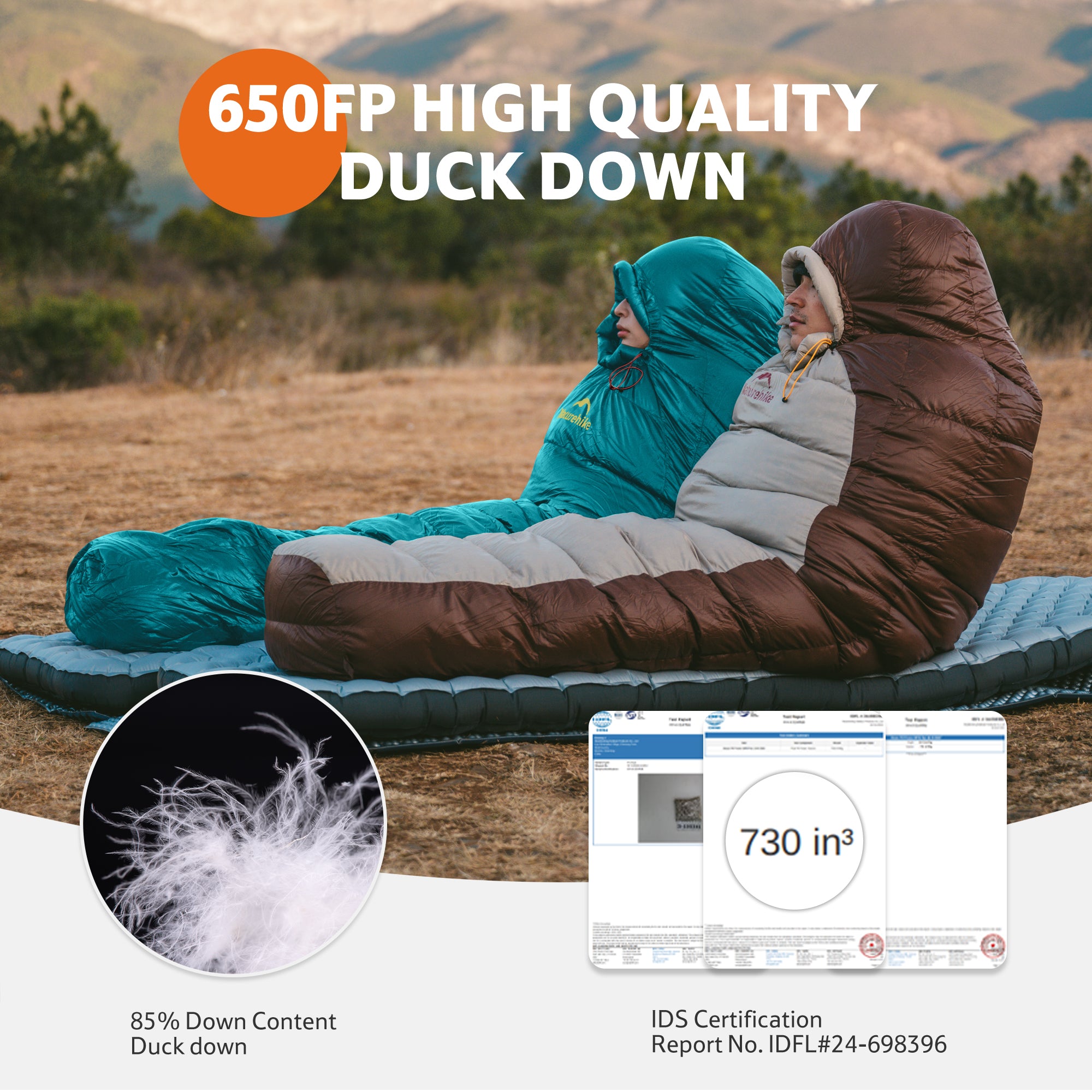 Snowbird™ SP550 Down Mummy Sleeping Bag 29.3°F / -1.5°C – Naturehike