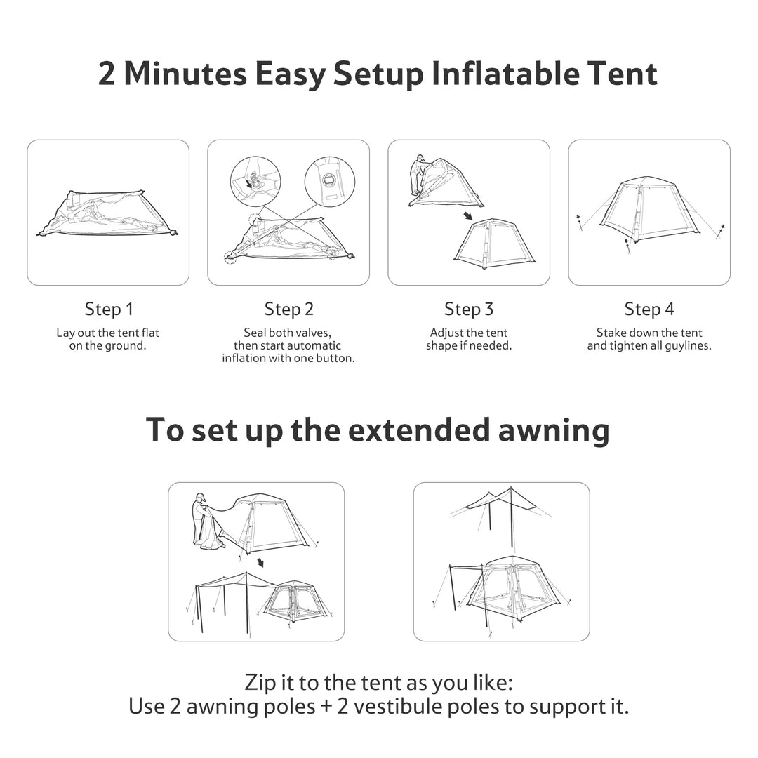 Ango™ Air Pro Inflatable Camping Tent