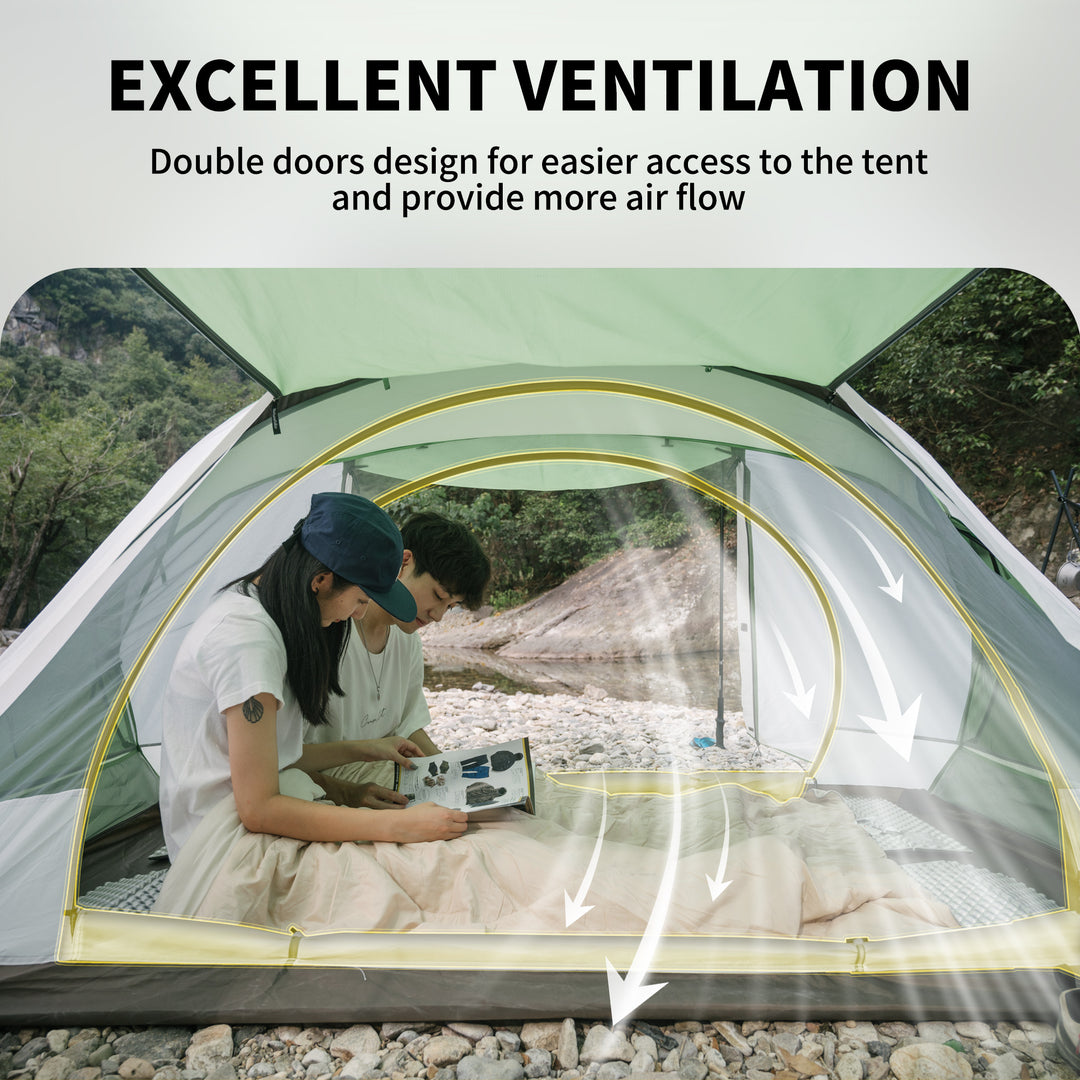 Butterfly-shaped Double Layered 2-Person Camping Tent