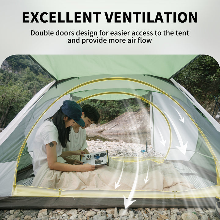 Butterfly-shaped Double Layered 2-Person Camping Tent