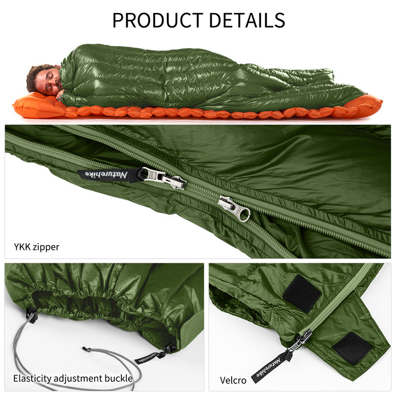 An image of a Naturehike CW295 Envelope Down Sleeping Bag by Naturehike official store