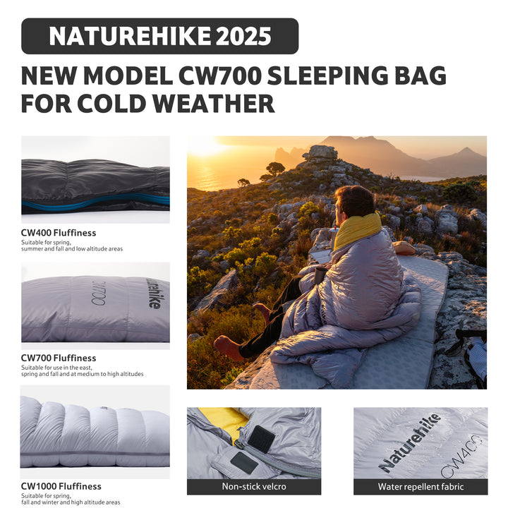 CW™1000 sac de couchage ultraléger en duvet 12 °F / -11.1 °C