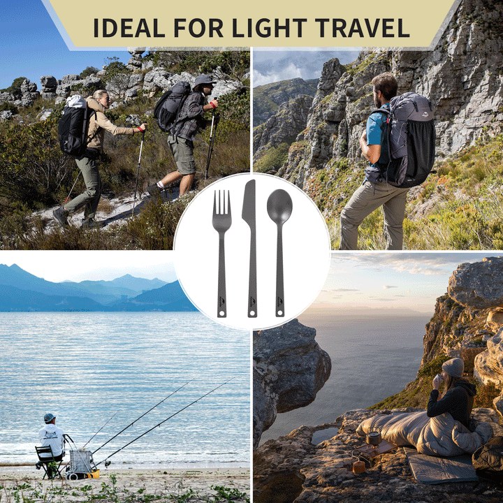 Titanium Camping Cutlery Set