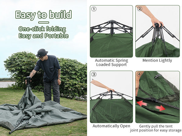 4 People Pop-up Camping 4 Season Tent