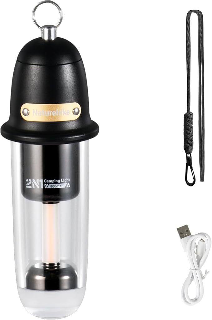 Lampada da campeggio portatile ricaricabile Naturehike, luce da tenda impermeabile IPX4
