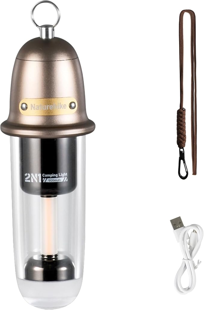 Lampada da campeggio portatile ricaricabile Naturehike, luce da tenda impermeabile IPX4